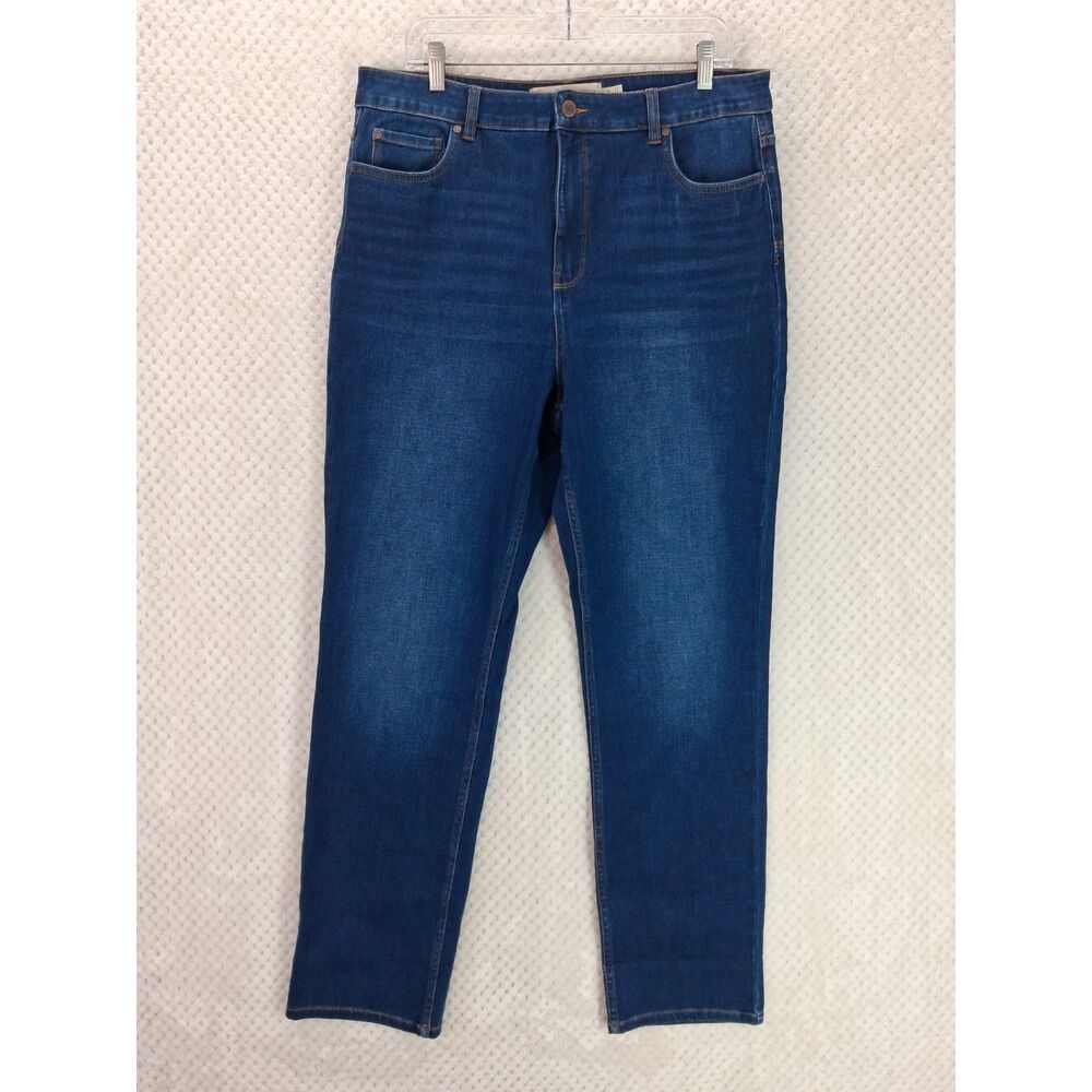 Soft Surroundings Ultimate Denim Straight Leg Jeans Women's 16 Tall